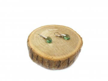 Swarovski emerald  zilver leverback