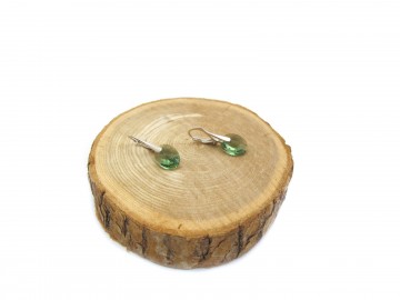 Swarovski emerald  zilver leverback