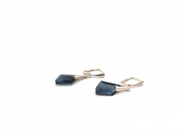 Swarovski montana blue oorbellen