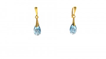 Swarovski oorbellen aqua patina