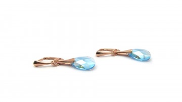 Swarovski oorbellen aquamarijn shimmer