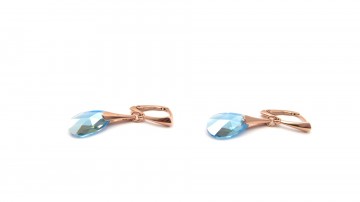 Swarovski oorbellen aquamarijn shimmer