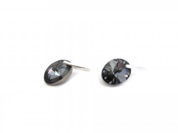 Swarovski oorbellen Silver night