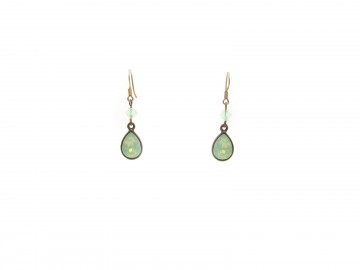 Swarovski oorbellen brons chrysolite