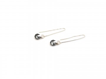 Swarovski oorbellen Swarovski® oorbellen Silver night