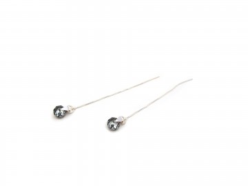 Swarovski oorbellen diamand black11