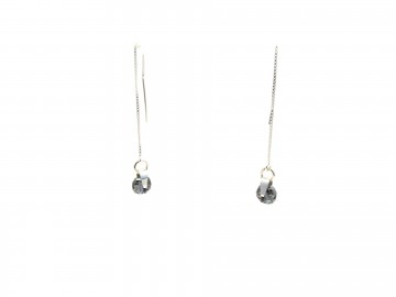 Swarovski oorbellen Swarovski® oorbellen Silver night