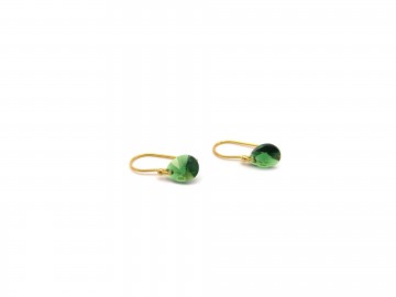 Swarovski oorbellen goud green