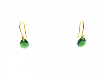 Swarovski oorbellen goud green