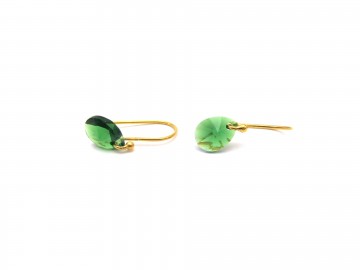 Swarovski oorbellen goud green