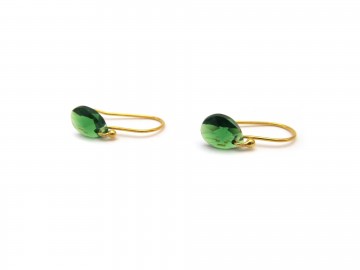 Swarovski oorbellen goud green