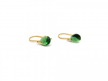Swarovski oorbellen goud green