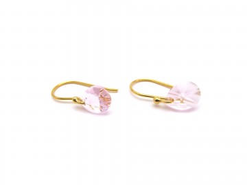 Swarovski oorbellen goud pink
