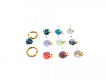 Swarovski oorbellen hartje goud