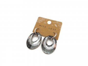 Swarovski oorbellen helios silver night 40 mm