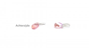 Swarovski oorbellen light rose shimmer6 0