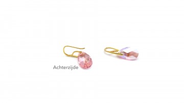 Swarovski oorbellen light rose shimmer