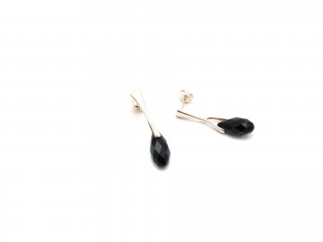 Swarovski oorbellen pegel jetblack