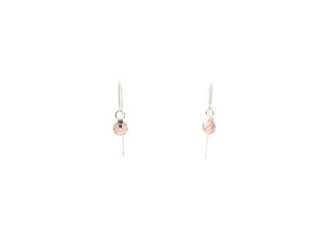 Swarovski oorbellen rondel pink