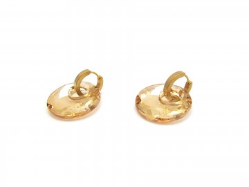 Swarovski oorbellen rvs goud goldhadow6