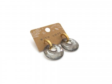 Swarovski oorbellen rvs satin