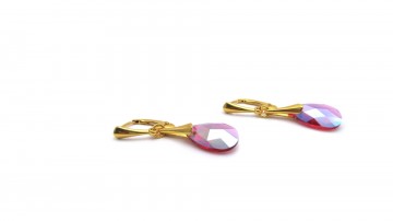 Swarovski oorbellen scarlet shimmer