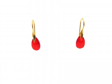 Swarovski oorbellen siam goud