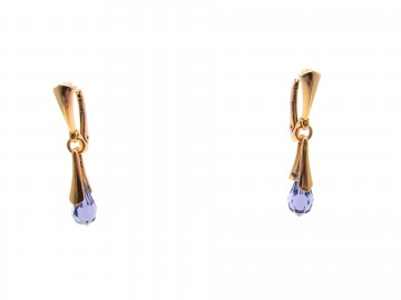 Swarovski oorhanger rose tanzanite