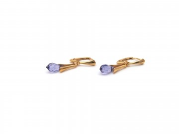 Swarovski oorhanger rose tanzanite