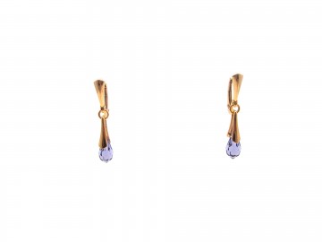 Swarovski oorhanger rose tanzanite
