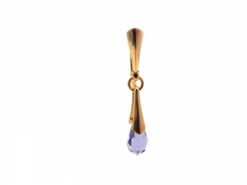 Swarovski® oorbellen rose gold Tanzanite