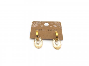 Swarovski oorring shadow ovaal