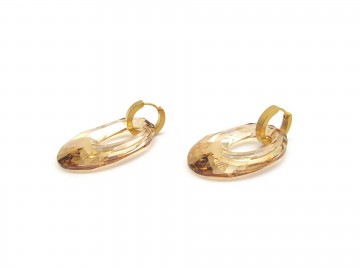 Swarovski oorring shadow ovaal