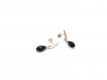 Swarovski oorstekers zilver jet black