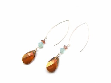 Swarovski Oorbellen brown