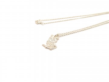 Zilveren ketting met uil