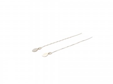 Zilveren oorbellen oval