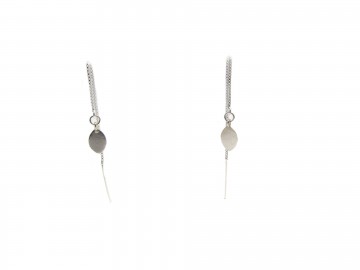 Zilveren oorbellen oval