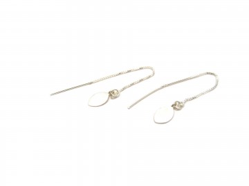 Zilveren oorbellen oval