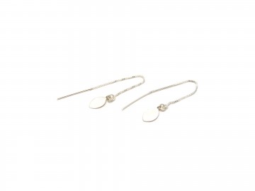 Zilveren oorbellen oval