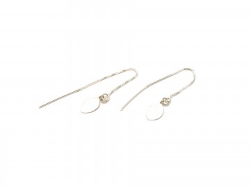 Zilveren oorbellen oval