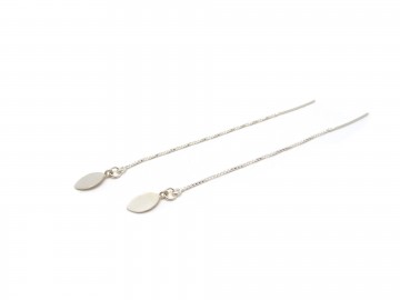 Zilveren oorbellen oval