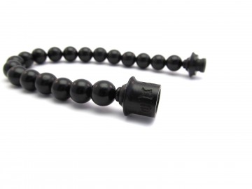 Zwarte mantra sandelwood armband